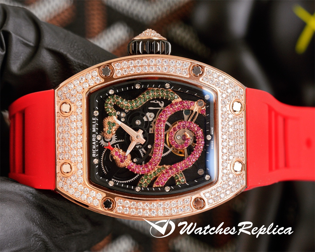 Replica hete goedkope Richard Mille RM26-01 sieraden uurwerk horloge-4